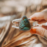 Statement Cuff in Blackjack Turquoise - Golden Road Crafted