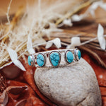 Statement Cuff in Egyptian Turquoise - Golden Road Crafted