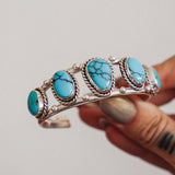 Statement Cuff in Egyptian Turquoise - Golden Road Crafted