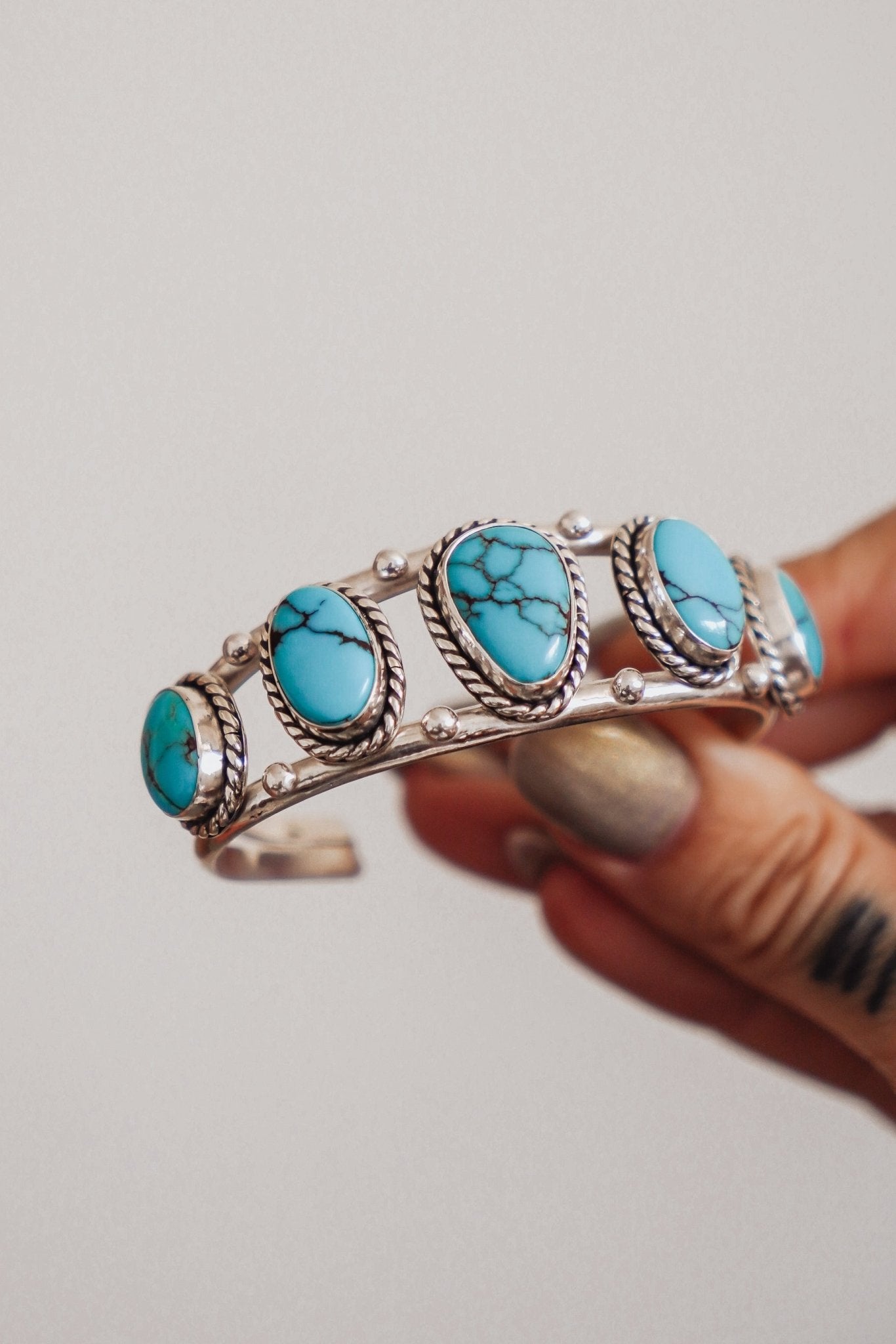 Statement Cuff in Egyptian Turquoise - Golden Road Crafted