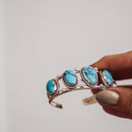 Statement Cuff in Egyptian Turquoise - Golden Road Crafted