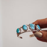 Statement Cuff in Egyptian Turquoise - Golden Road Crafted