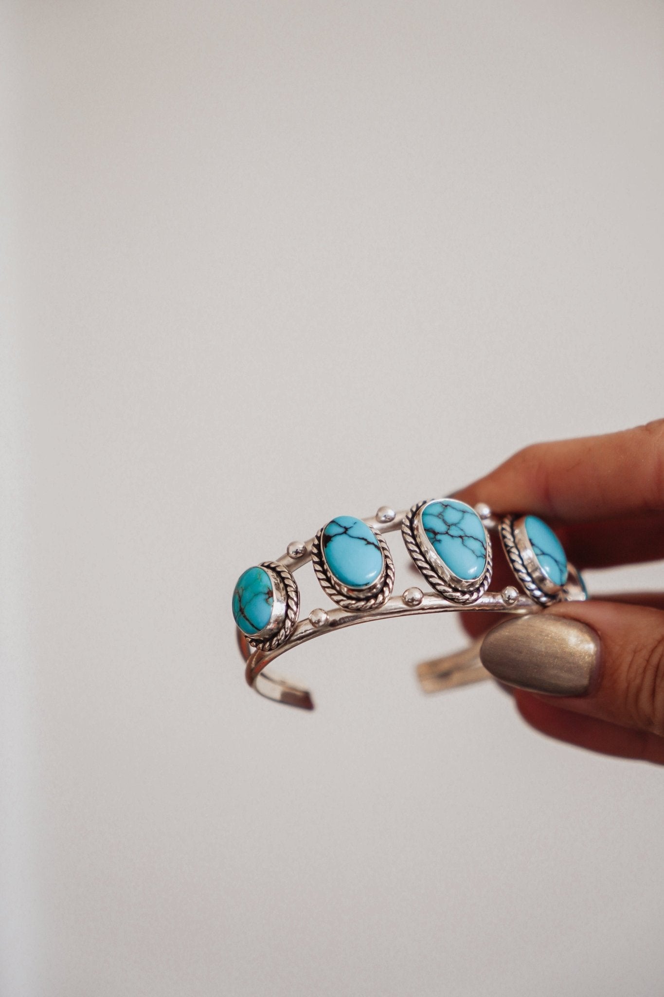 Statement Cuff in Egyptian Turquoise - Golden Road Crafted