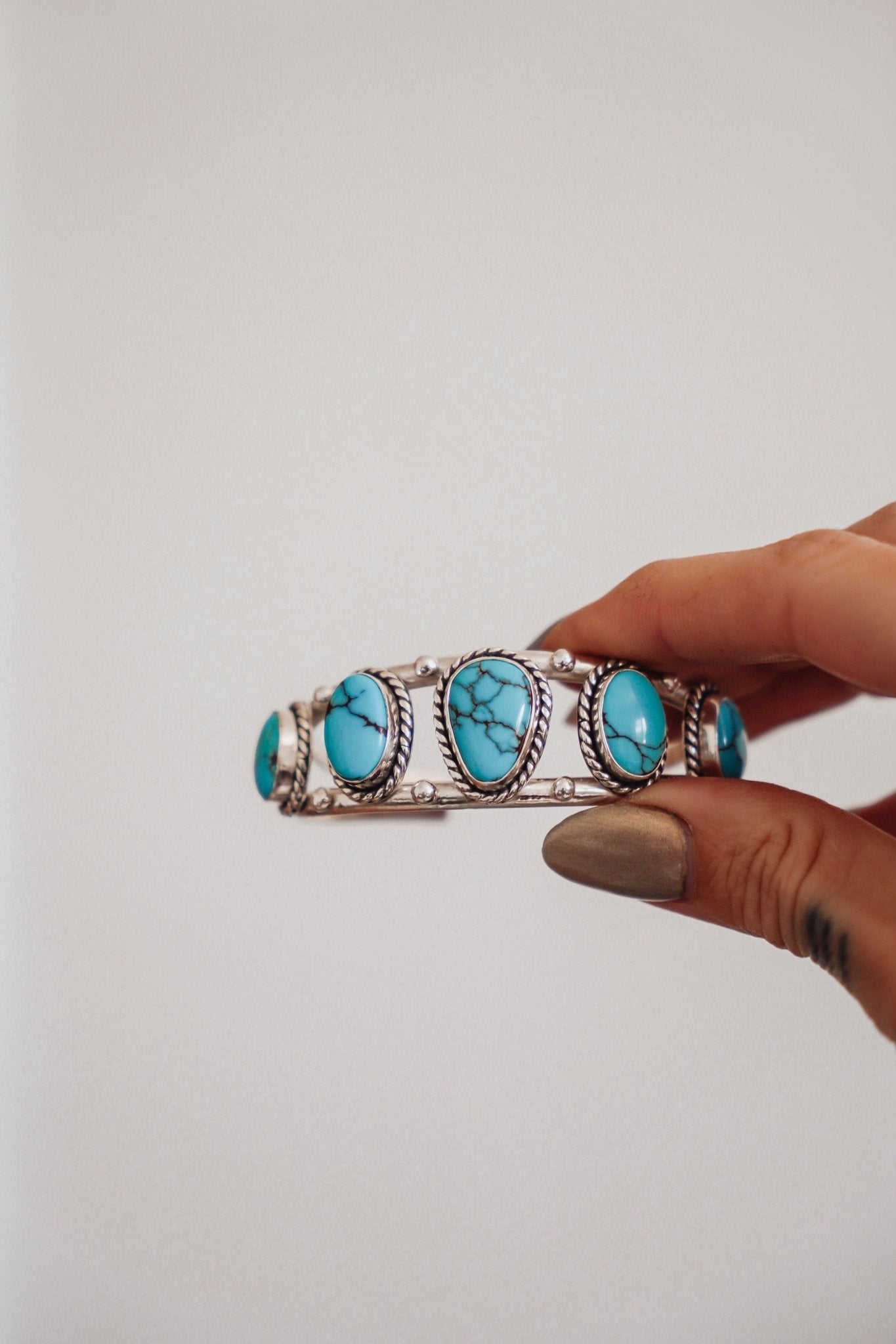 Statement Cuff in Egyptian Turquoise - Golden Road Crafted