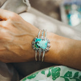 Statement Cuff In Hubei Turquoise - Golden Road Crafted