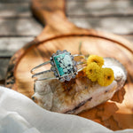 Statement Cuff In Hubei Turquoise - Golden Road Crafted