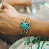 Statement Cuff In Hubei Turquoise - Golden Road Crafted