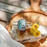 Statement Cuff In Hubei Turquoise - Golden Road Crafted