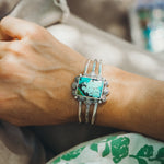 Statement Cuff In Hubei Turquoise - Golden Road Crafted