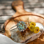 Statement Cuff In Hubei Turquoise - Golden Road Crafted