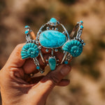 Statement Cuff in Hubei Turquoise - Golden Road Crafted