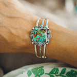 Statement Cuff In Hubei Turquoise - Golden Road Crafted