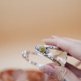 Statement Cuff in Kingman Turquoise - Golden Road Crafted