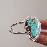 Statement Cuff in Kingman Turquoise - Golden Road Crafted