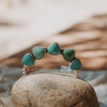 Statement Cuff in Kingman Turquoise - Golden Road Crafted