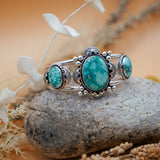 Statement Cuff in Whitewater Turquoise - Golden Road Crafted