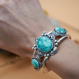 Statement Cuff in Whitewater Turquoise - Golden Road Crafted