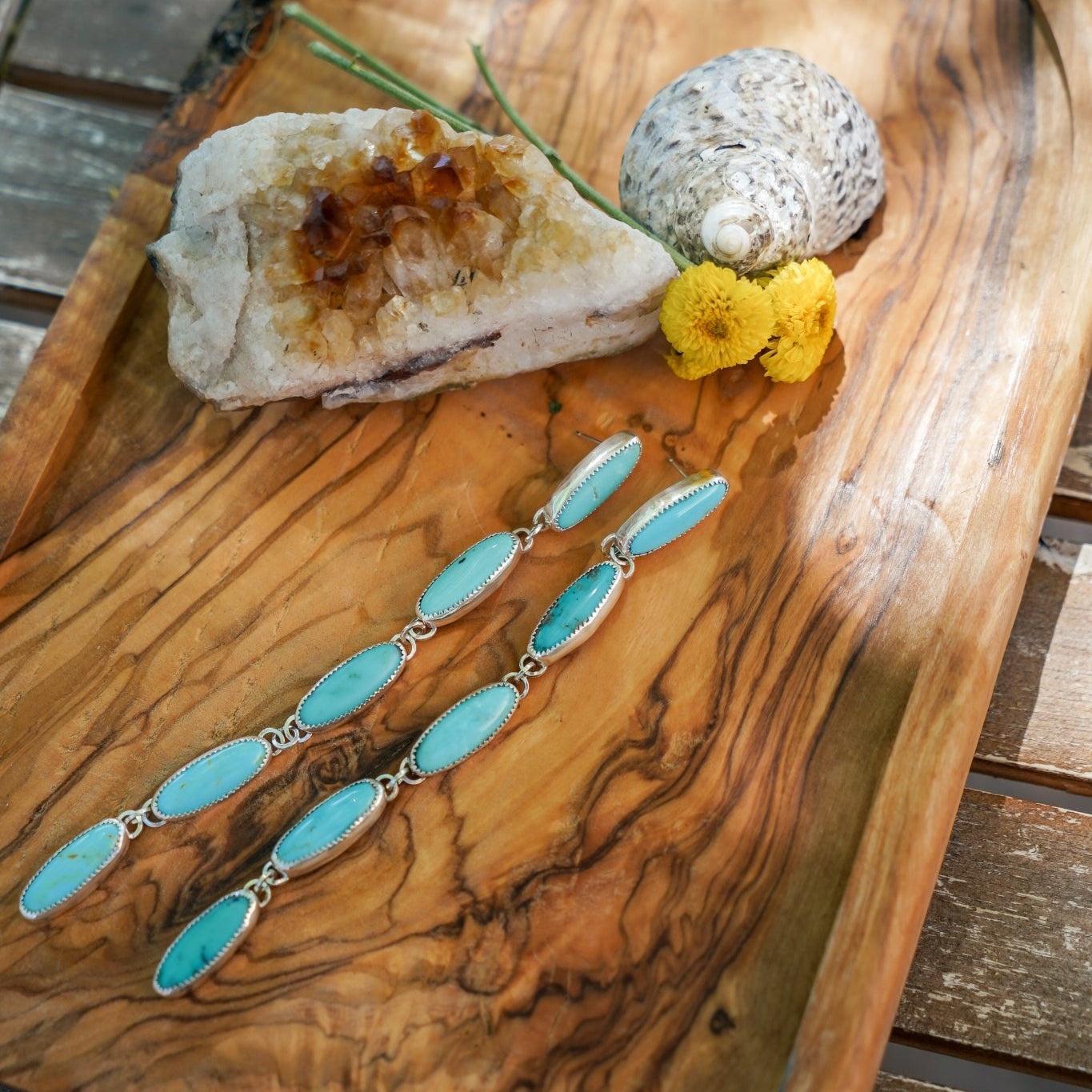 Statement Drip Earrings in Campitos - Golden Road Crafted