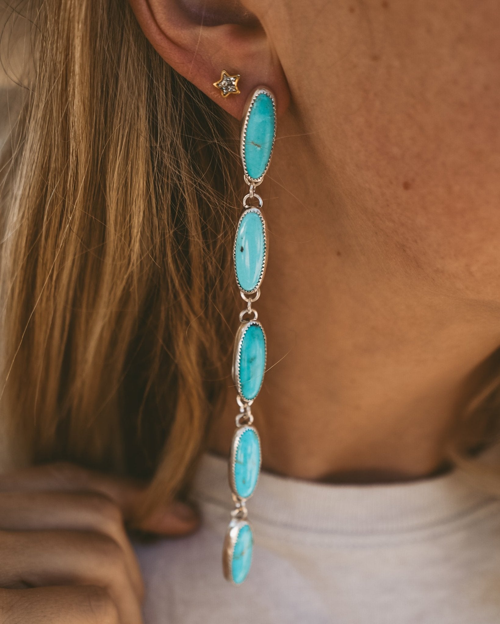 Statement Drip Earrings in Campitos - Golden Road Crafted