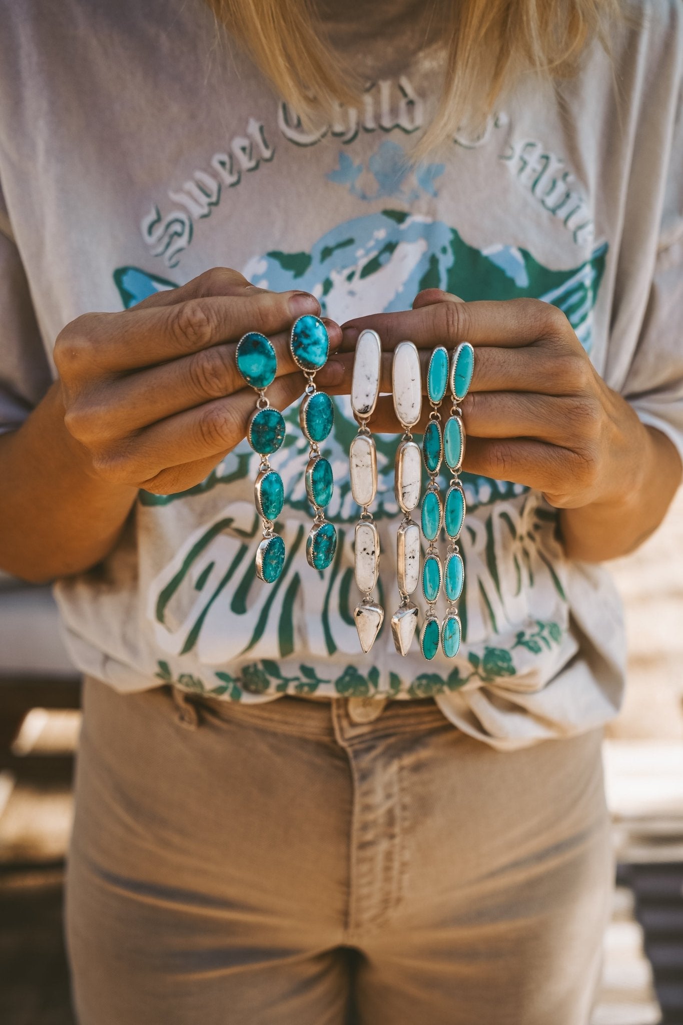 Statement Drip Earrings in Campitos - Golden Road Crafted