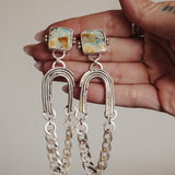 Statement Earrings in Boulder Opal - Golden Road Crafted