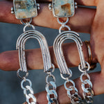 Statement Earrings in Boulder Opal - Golden Road Crafted