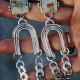 Statement Earrings in Boulder Opal - Golden Road Crafted