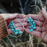 Statement Earrings in Kingman Turquoise - Golden Road Crafted