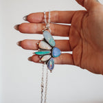 Statement Pendant in Boulder Opal & Ethiopian Opal - Golden Road Crafted