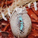Statement Pendant in Kingman Turquoise - Golden Road Crafted