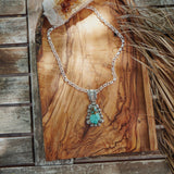 Statement Pendant in Kingman Turquoise - Golden Road Crafted
