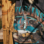 Statement Pendant in Kingman Turquoise - Golden Road Crafted