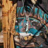 Statement Pendant in Kingman Turquoise - Golden Road Crafted