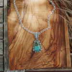 Statement Pendant in Kingman Turquoise - Golden Road Crafted