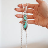 Statement Pendant in Kingman Turquoise - Golden Road Crafted