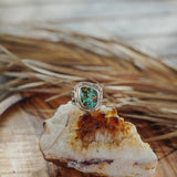 Statement Ring in Blackjack Turquoise (Size 8) - Golden Road Crafted
