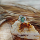 Statement Ring in Blackjack Turquoise (Size 8) - Golden Road Crafted