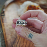 Statement Ring in Blackjack Turquoise (Size 8) - Golden Road Crafted