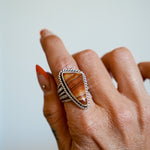 Statement Ring in Jasper (Size 7.25) - Golden Road Crafted