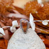Statement Ring in Jasper (Size 7.25) - Golden Road Crafted