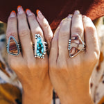Statement Ring in Jasper (Size 7.25) - Golden Road Crafted