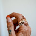 Statement Ring in Jasper (Size 9.75) - Golden Road Crafted