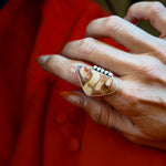 Statement Ring in Jasper (Size 9.75) - Golden Road Crafted