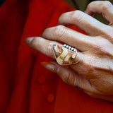 Statement Ring in Jasper (Size 9.75) - Golden Road Crafted