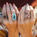 Statement Ring in Jasper (Size 9.75) - Golden Road Crafted
