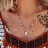 Sterling Opal Necklace - Golden Road Crafted