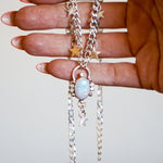 Sterling Opal Necklace w/ 14K Gold Fill stars - Golden Road Crafted