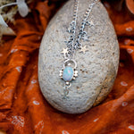 Sterling Opal Necklace w/ 14K Gold Fill stars - Golden Road Crafted
