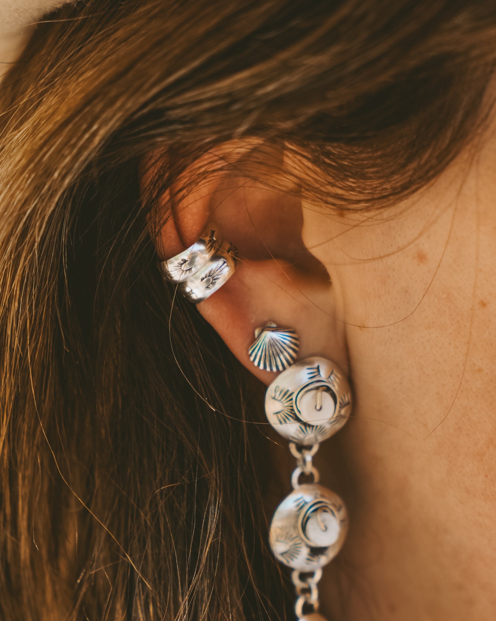 Sterling Silver Ear Cuff - Golden Road Crafted