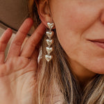 Sterling Silver Heart Drip Earrings - Golden Road Crafted